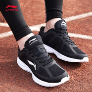 李寧（LI-NING）男鞋運(yùn)動(dòng)鞋男跑步鞋春秋季新款跑鞋休閑減震男士運(yùn)動(dòng)網(wǎng)鞋男 標(biāo)準(zhǔn)黑 41.5