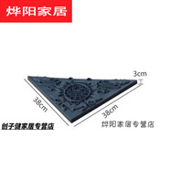 默然諾爾中式別墅外墻裝飾浮雕新中式70cm圓形福字塑料浮磚雕樹(shù)仿古院 角花36*36cm