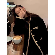 妍莉芬2025年新款春季女裝紅色外套穿搭衣服小香風連衣裙女套裝裙子秋冬 黑色外套【單件】 2XL