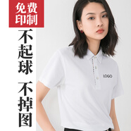 印多多企業(yè)polo定制t恤高端翻領(lǐng)文化衫印制logo刺繡工作服定做短袖 A款-桑蠶絲白色 S