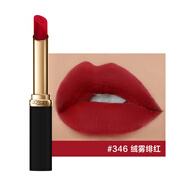 歐萊雅（L'OREAL）小黑管口紅666炸場(chǎng)紅紛澤滋潤(rùn)唇膏絨霧唇霜275細(xì)管女士唇膏 細(xì)管346 絨霧緋紅