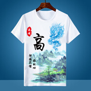 2020夏季中國(guó)風(fēng)李張陳百家姓短袖T恤定制姓氏體恤衫衣服個(gè)性男裝可刺繡 【藍(lán)龍款】高可定制 2XL可定制