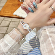 【二手99新】浪琴LONGINES女表 博雅系列 浪琴手表女士 機械女表 時(shí)尚商務(wù)休閑 瑞士手表七夕 L4.310.5.87.7貝母間金鉆石刻度29mm