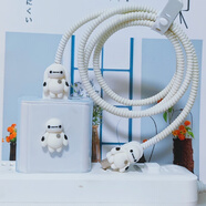 三星S23 S24 W24 Flip Z Fold5/6數據線(xiàn)保護套45W充電器殼25W繞繩 大白+全包卡通套+白色線(xiàn) 三星25W【EP-T2510】sC+C 1米數據線(xiàn)