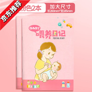 新生兒嬰兒喂養(yǎng)日記本寶寶成長記錄筆記本紀念冊月子喂奶輔食記錄本嬰幼兒日常作息睡眠飲食登記本吃奶時間表 粉色/2本