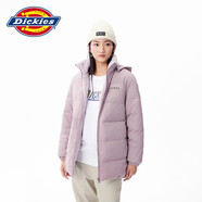 dickies羽絨服 女式雙面兩穿放羊羔絨羽絨服連帽外套10808 藕紫色 XL 充絨量:90g