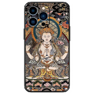 題洺蘋(píng)果16保護套新款適用iphone15promax手機殼13感8plus小眾12唐卡11原創(chuàng  )xr磁吸生肖普賢男女7套14全 四臂觀(guān)音(守護生肖鼠) iPhone 16