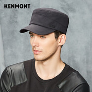 卡蒙（Kenmont）秋冬季大頭圍帽子男中老年保暖短鴨舌帽戶(hù)外休閑平頂帽km-2679