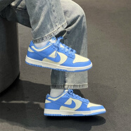 耐克（NIKE）Dunk Low 男子新款牛仔布白藍(lán)低幫耐磨復(fù)古經(jīng)典休閑運(yùn)動(dòng)板鞋 DV0833-113北卡藍(lán) 39 (245mm)