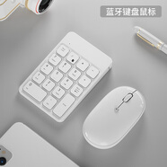 B.O.W航世 HW157 無(wú)線(xiàn)藍牙數字小鍵盤(pán) 可充電迷你財務(wù)辦公鼠標套裝 會(huì )計外接usb有線(xiàn)筆記本電腦小鍵盤(pán) 充電鍵盤(pán)+充電鼠標【藍牙白色】