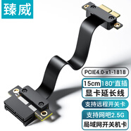 臻威（ZHENWEI）PCIe X1 4.0延長線 臺式電腦主板PCIe插槽無損延長 15厘米 支持網(wǎng)卡/聲卡/2.5G遠(yuǎn)程開關(guān)機(jī)卡/DMA卡
