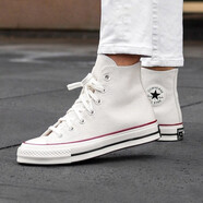 匡威（Converse）帆布鞋男鞋女鞋秋冬季新款1970S三星標經(jīng)典板鞋情侶款高幫休閑鞋 162053C米白色 41