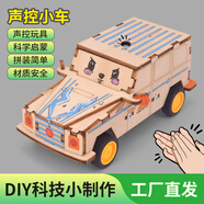 智匯科技小制作聲控小車(chē)小學(xué)生手工自制電動(dòng)玩具拼裝材料通用技術(shù)作業(yè) 聲控小車(chē)材料包1套起拍