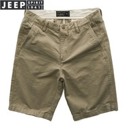 JEEP SPIRIT/輕奢2023~專(zhuān)柜撤回尾單男工作短褲夏季休閑工裝五分中褲 卡其 3XL碼【建議145-160斤】