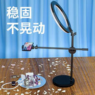 飆歌達人 手機俯拍支架桌面直播補光燈飾品拍照視頻錄制追劇懶人網(wǎng)紅帶貨美食繪畫書法拍攝珠寶飾品打光燈 基礎(chǔ)款+26cm補光燈 標準