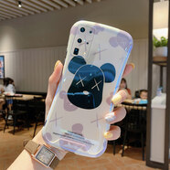 勁步 華為p40pro手機殼p40小蠻腰p40手機保護殼硅膠少女保護防摔鏡頭全包p40pro保護套 P40 屏幕直的【白底暴力熊】