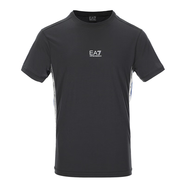 阿瑪尼（Emporio Armani）EA7系列 字母串標(biāo)LOGO男士休閑短袖T恤6KPT04PJ02Z1578 深藍(lán)色 XXL