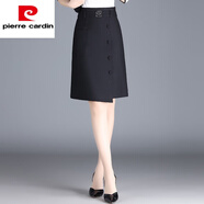 皮爾卡丹（pierre cardin）春季新款韓版短裙通勤不規則A字裙女2025高腰顯瘦半身裙時(shí)尚傘裙 黑色 2XL (125~140斤左右)