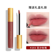 古馳（GUCCI）傾色云霧唇釉208啞光霧面口紅送女友閨蜜老婆女朋友生日禮物禮盒 203 勃艮第玫瑰【禮盒裝】