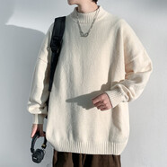 舉風(fēng)座山雕皮毛一體棉服男款冬季加厚保暖設計感美式翻領(lǐng)棉衣夾克外套 白色毛衣 L