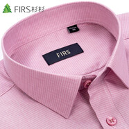 杉杉（Firs）長袖襯衫男士高端品牌格子休閑襯衣春季高檔時尚條紋襯衫 A229-1長袖 40