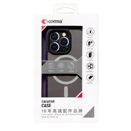 COMMA珂瑪 逸彩撞色磨砂防摔手機(jī)殼 適用于蘋果iPhone 14系列 紫色丨磁吸 蘋果14 Pro Max