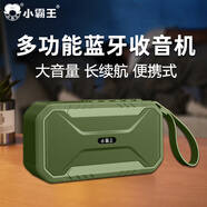 小霸王 藍牙音箱重低音迷你便攜式插卡U盤可充電半導(dǎo)體多功帶收音機戶外廣場舞小音響 升級版軍綠色+【FM收音機+藍牙音箱】