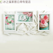 相框掛墻6寸7寸歐式禮物情侶客廳創(chuàng)意連體框架照片墻 3框雕花全6寸 相框(加洗照片)