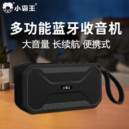 小霸王 藍(lán)牙音箱重低音迷你便攜式插卡U盤(pán)可充電半導(dǎo)體多功帶收音機(jī)戶(hù)外廣場(chǎng)舞小音響 升級(jí)版經(jīng)典黑+【FM收音機(jī)+藍(lán)牙音箱】