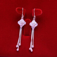 足銀耳環(huán)女銀流蘇耳墜2023年新款潮小眾耳飾高級感耳釘情人節禮物 富貴花足銀耳墜