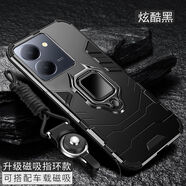 森麥康vivoy77手機(jī)殼vivo保護(hù)y77e硅膠套y77t全包t1氣囊防摔磨砂軟殼V2219A男女 Y77t【磁吸指環(huán)版-炫酷黑】散熱防摔全屏鋼膜 默認(rèn)版本1