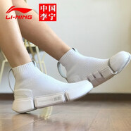 李寧（LI-NING）中國李寧 2018紐約時裝周走秀同款悟道2高幫黑颯繆3籃球文化鞋ACE AGWN018-2 白色女款 39 內(nèi)長245mm