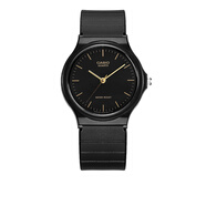 卡西歐（CASIO）手表學(xué)生小黑表簡(jiǎn)約指針石英電子表 手表男女考試手表時(shí)尚運動(dòng)表 MQ-24-1E 33mm小表盤(pán)