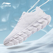 李寧（LI-NING）男鞋跑步鞋EAZ_GO pure男子舒適軟底網(wǎng)面透氣易適跑鞋運(yùn)動(dòng)休閑鞋 標(biāo)準(zhǔn)白/微晶灰021 42