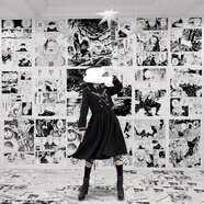 OIMG房間布置二次元墻紙宿舍女生動(dòng)漫自粘男生背景墻超大漫畫(huà)海報 A4尺寸(100張)黑白+雙面膠 你的名字