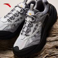 安踏（ANTA）探界2丨抓地防滑戶(hù)外徒步鞋男新款耐磨減震登山運動(dòng)跑步鞋子 芯片灰/沙暴灰/基礎黑-4 41