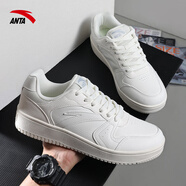 安踏小零感板鞋男鞋冬季新款百搭休閑鞋子男厚底平板小白鞋運動(dòng)鞋 象牙白/淺銀灰【經(jīng)典純色】 42 【正品保障 假一罰十】