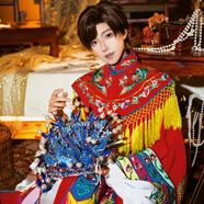 益寶王國解雨臣cos服戲服全套解語(yǔ)花花旦戲服幼年小花盜墓筆記卡通周邊 紅C服(披肩+衣+袖+裙+飄帶腰帶) 解語(yǔ)花均碼