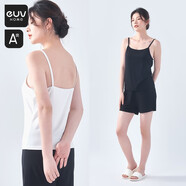 E.U.V高彈莫代爾吊帶小背心女士夏季新款白黑色內(nèi)搭打底上衣 海鹽白 170(XL)