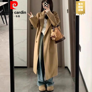 皮爾卡丹（PIERRE CARDIN）羽絨服內(nèi)膽毛呢毛呢大衣女中長款2025冬季新款韓版高級感加厚外套 駝色（不加絨）精美包裝 M 116-125斤