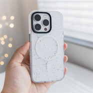 慕念 潑墨蘋(píng)果14ProMax手機(jī)殼Magsafe磁吸充電iPhone13Pro高出屏幕獨(dú)立按鍵保護(hù) 潑墨白Magsafe磁吸 iPhone14ProMax