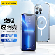 品勝 適用iphone13promax磁吸殼蘋果13ProMax保護套支持Magsafe磁吸TPU軟邊防摔超薄高透PC背板保護殼