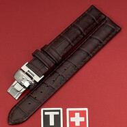 聚優(yōu)藍 聚優(yōu)藍適用于天梭1853海浪系列T02原裝皮帶 T023210a T097T95原廠(chǎng)真皮表帶 棕色+銀色表扣（質(zhì)保一年） 14mm