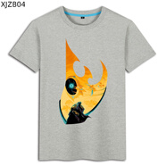 洛必達星際爭霸2游戲周邊印花潮流青少年學(xué)生圓領(lǐng)純棉短袖T恤衣服 灰色13 XS 150-160cm 70-85斤