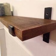 墻上置物架一字隔板廚房擱板客廳墻壁掛裝飾架實(shí)木墻面墻架子 長(cháng)140寬25厚3/配3支架