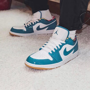 耐克（NIKE）男鞋Air Jordan 1 React X  喬1 AJ1低幫休閑運動籃球鞋 DC6991-400 北卡藍  40