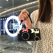 曉瑩立體零錢卡包適用蘋果13手機殼卡通斜跨iPhone13女款網(wǎng)紅12ProMax網(wǎng)紅鏈8plu 相機米妮卡包+手提繩 iPhone 5S