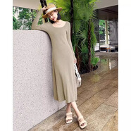 美洋（MEIYANG）夢(mèng)中情人連衣裙內搭中長(cháng)款針織裙時(shí)尚休閑修身顯瘦新款針織裙子女 咖色 XS