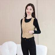 帕威索羽絨服馬甲女內(nèi)穿輕薄修身內(nèi)膽百搭小背心保暖貼身坎肩2025新款冬 卡其色 XL (170) 建議106-118斤