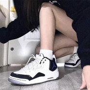 耐克（NIKE）Air Jordan Courtside 23 AJ23 中高幫AJ男女經(jīng)典氣墊緩震籃球鞋 AR1002-104白黑女子 36
